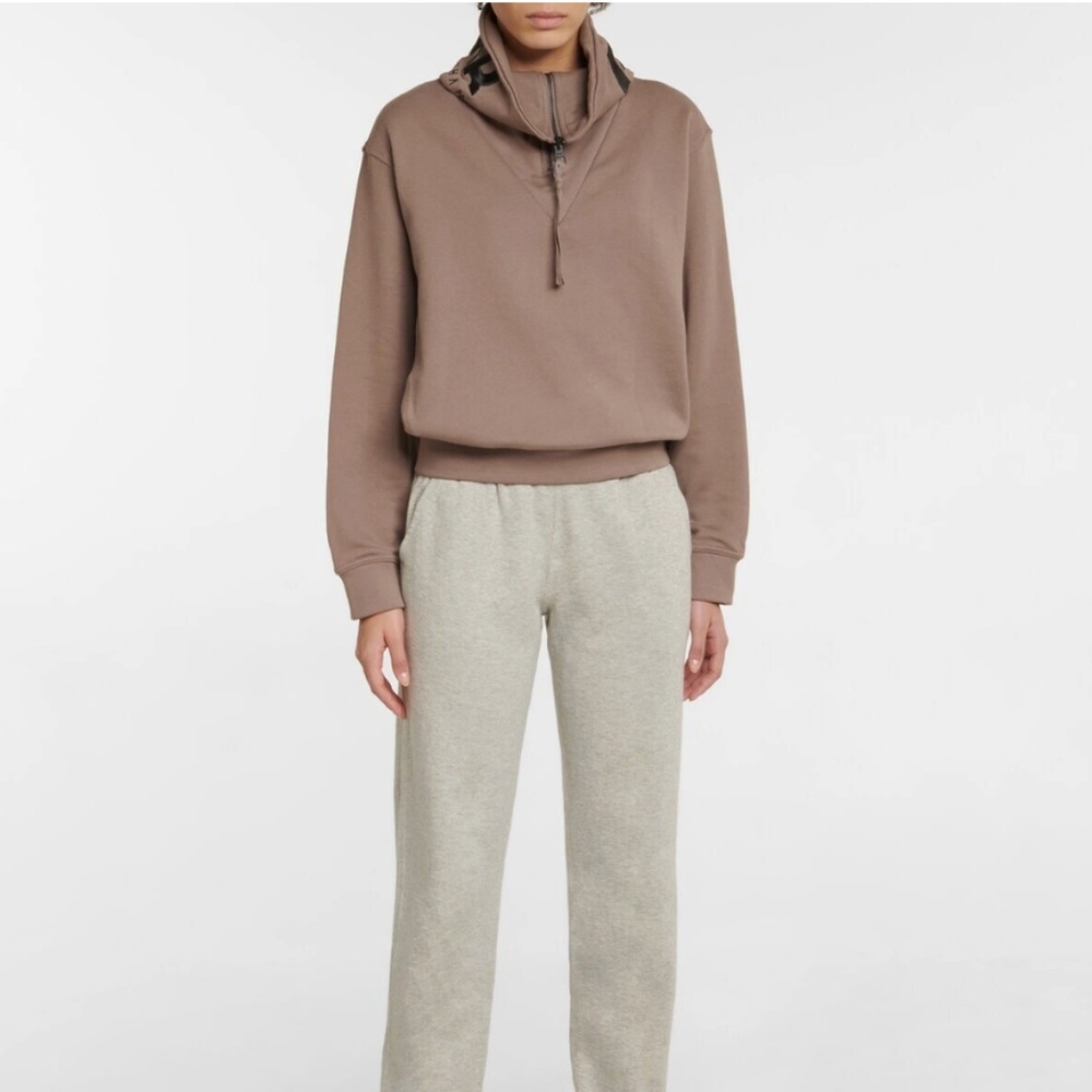 REEBOK x VICTORIA BECKHAM Cowl Neck Sweatshirt - Stone Grey Tan - Large L